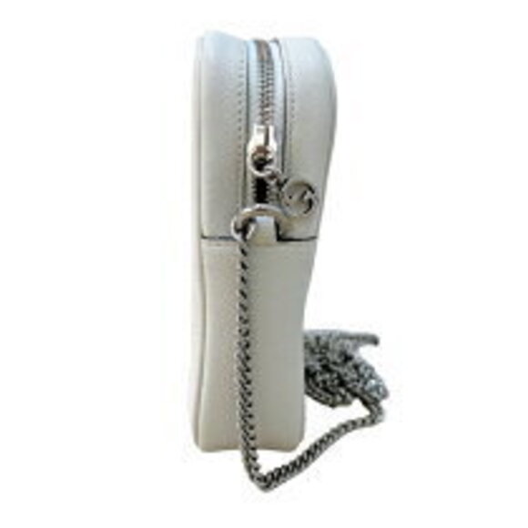 Gucci Blondie Chain Shoulder Bag Ivory White Silver Leather - Picture 5 of 11